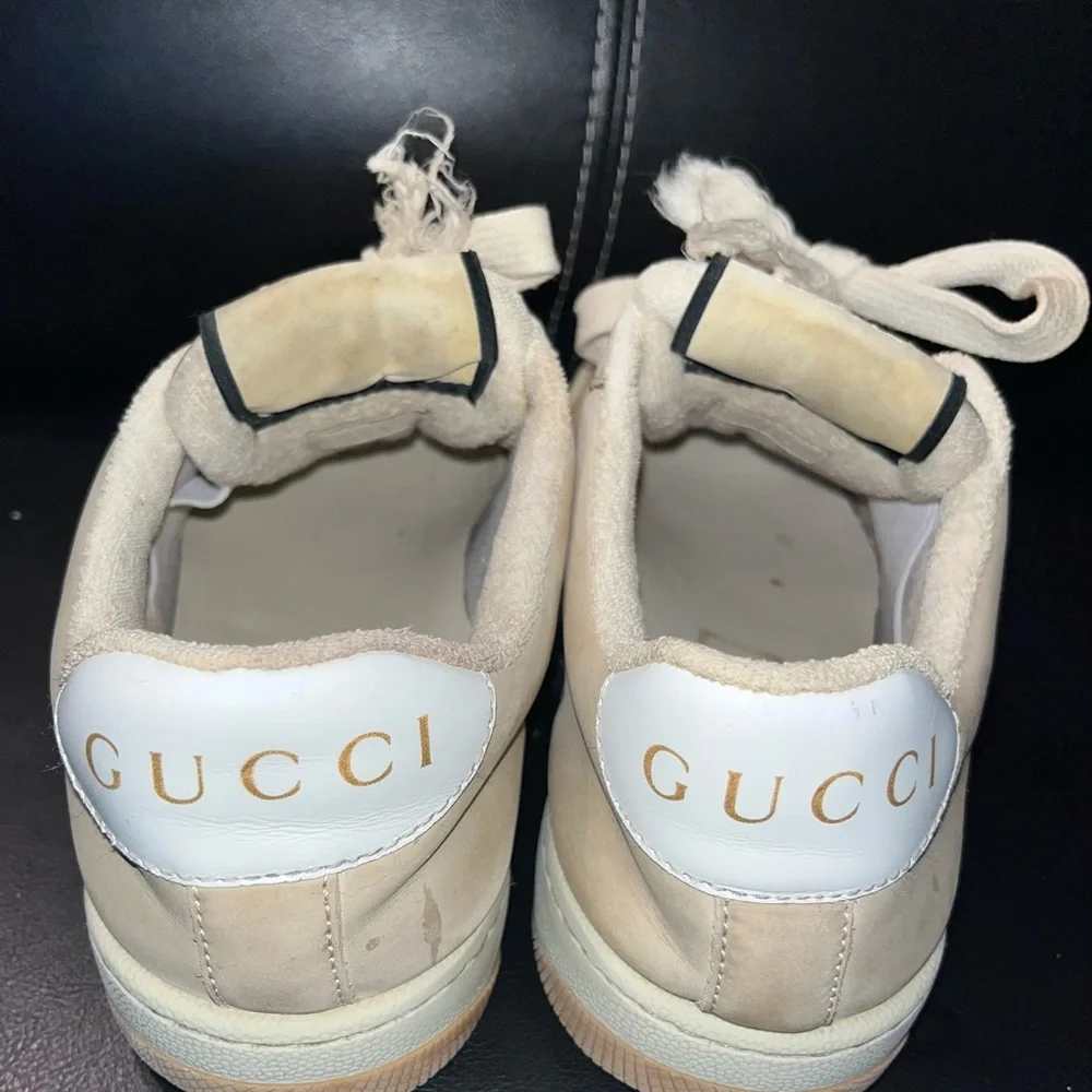 GUCCI Canvas and Suede Screener Sneaker Embellish Womens EU 35.5 US 5.5 - Picture 4 of 8